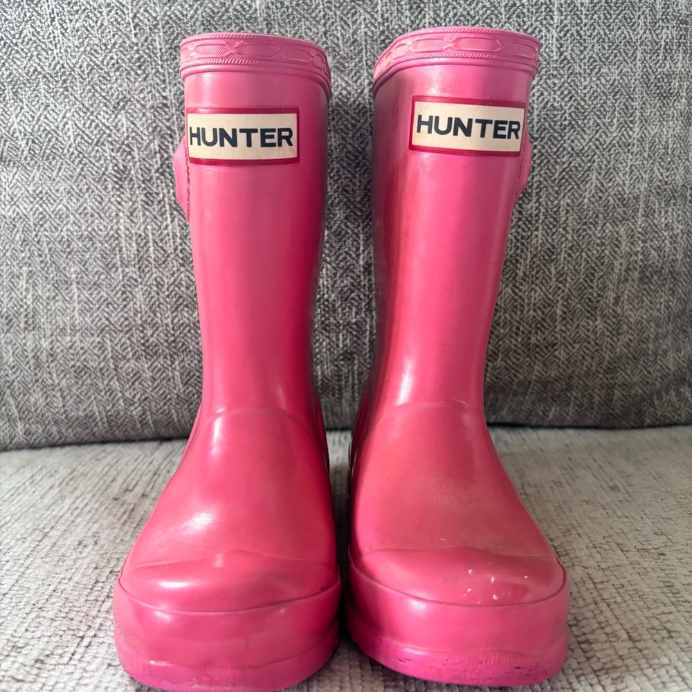 Girls Pink Hunter Boots